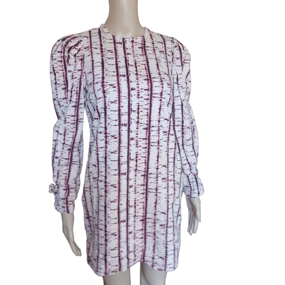 Ulla Johnson Womens Short Sheath Dress With Pockets Long Puffy Sleeves Size 4